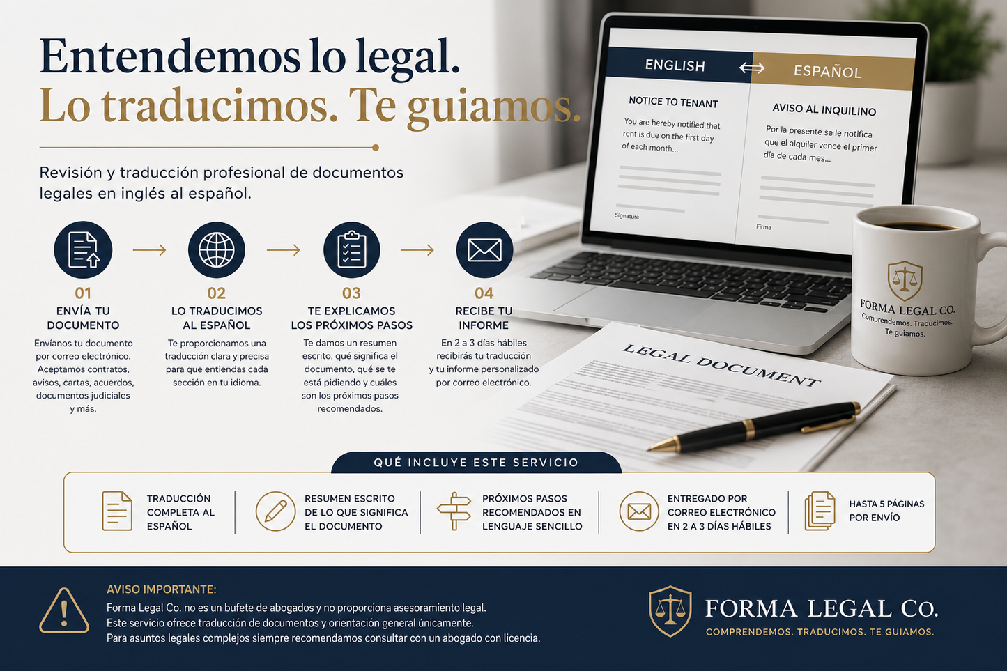 Document Review & Translation Service / Servicio de Revisión y Traducción de Documentos