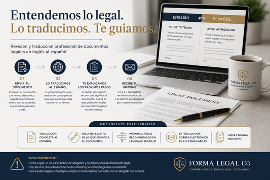 Document Review & Translation Service / Servicio de Revisión y Traducción de Documentos